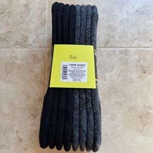 Skechers Sport Men's 8-Pair Comfort Ped No Show Socks, Black/Gray, Size 8-12 NWT